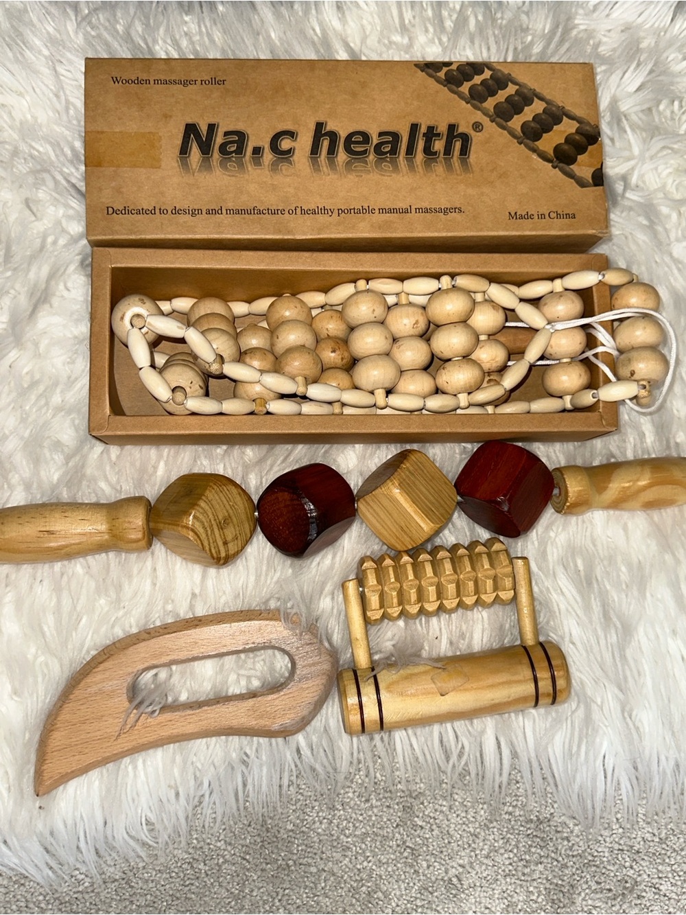 Na.c health Wooden Massage Roller Set - Natural Wood - Picture 10 of 10